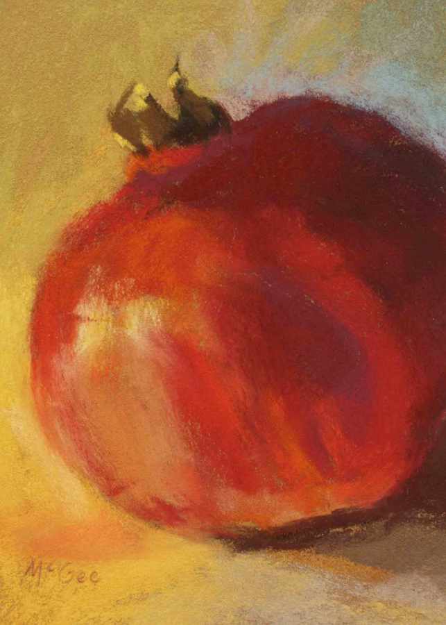 Painting study for pomegranates